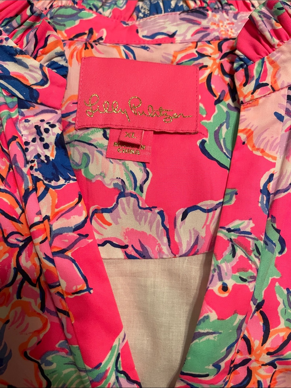 Lilly Pulitzer Novella Swing Dress - Pink Floral Sleeveless Tiered Dress - Picture 3 of 4